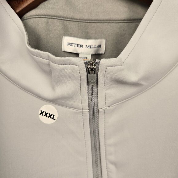 Peter Millar Crown Sport Perth Performance 1/4 Zip Pullover Men's 3XL Gray NWT - Picture 3 of 11